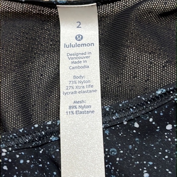 🐚 Lululemon sculpt splatter design mesh detailing tank - Picture 11 of 12